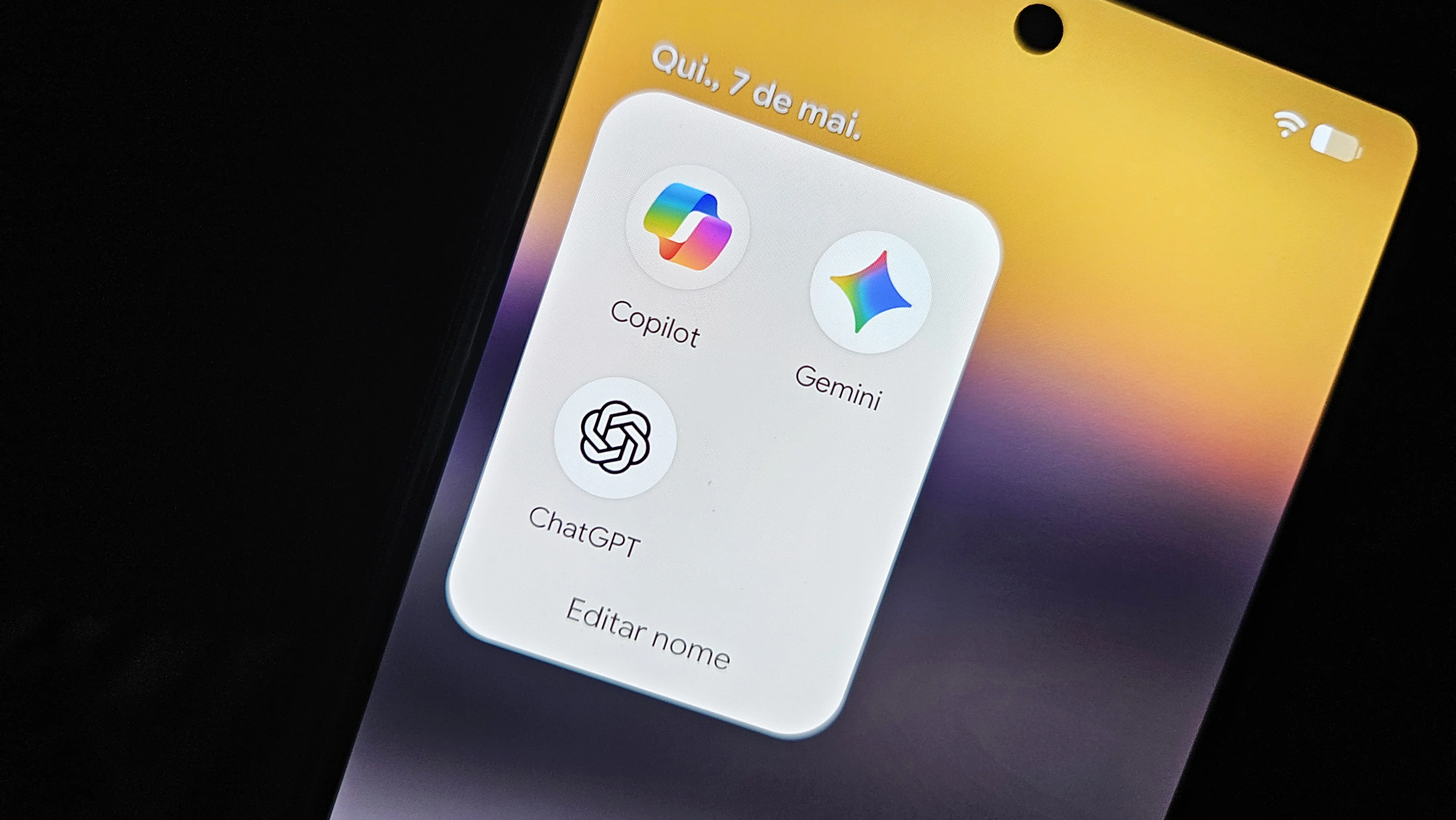 Chatbots de IA - Gemini ChatGPT e Copilot