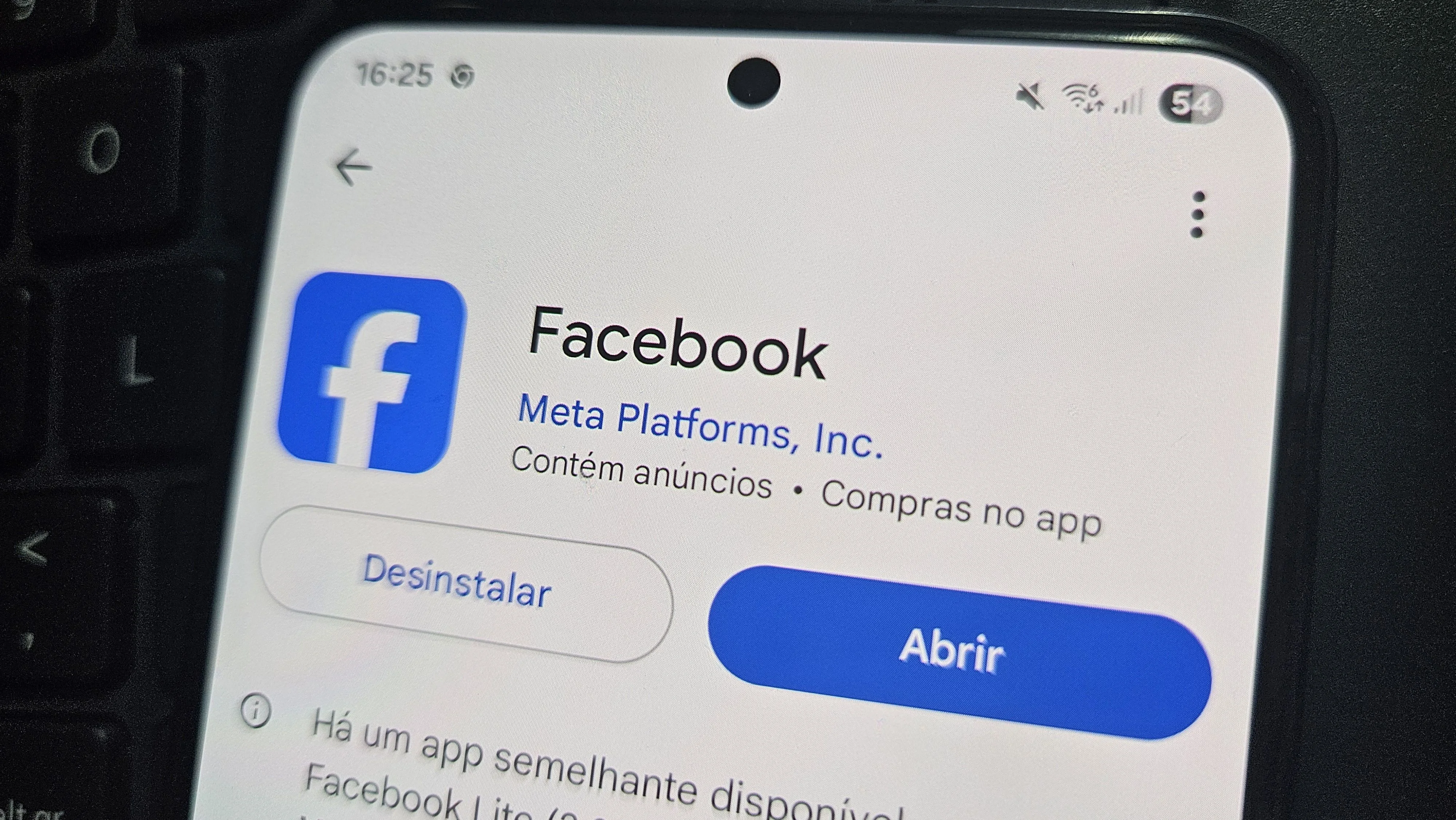 Editar informações da imagem Facebook
