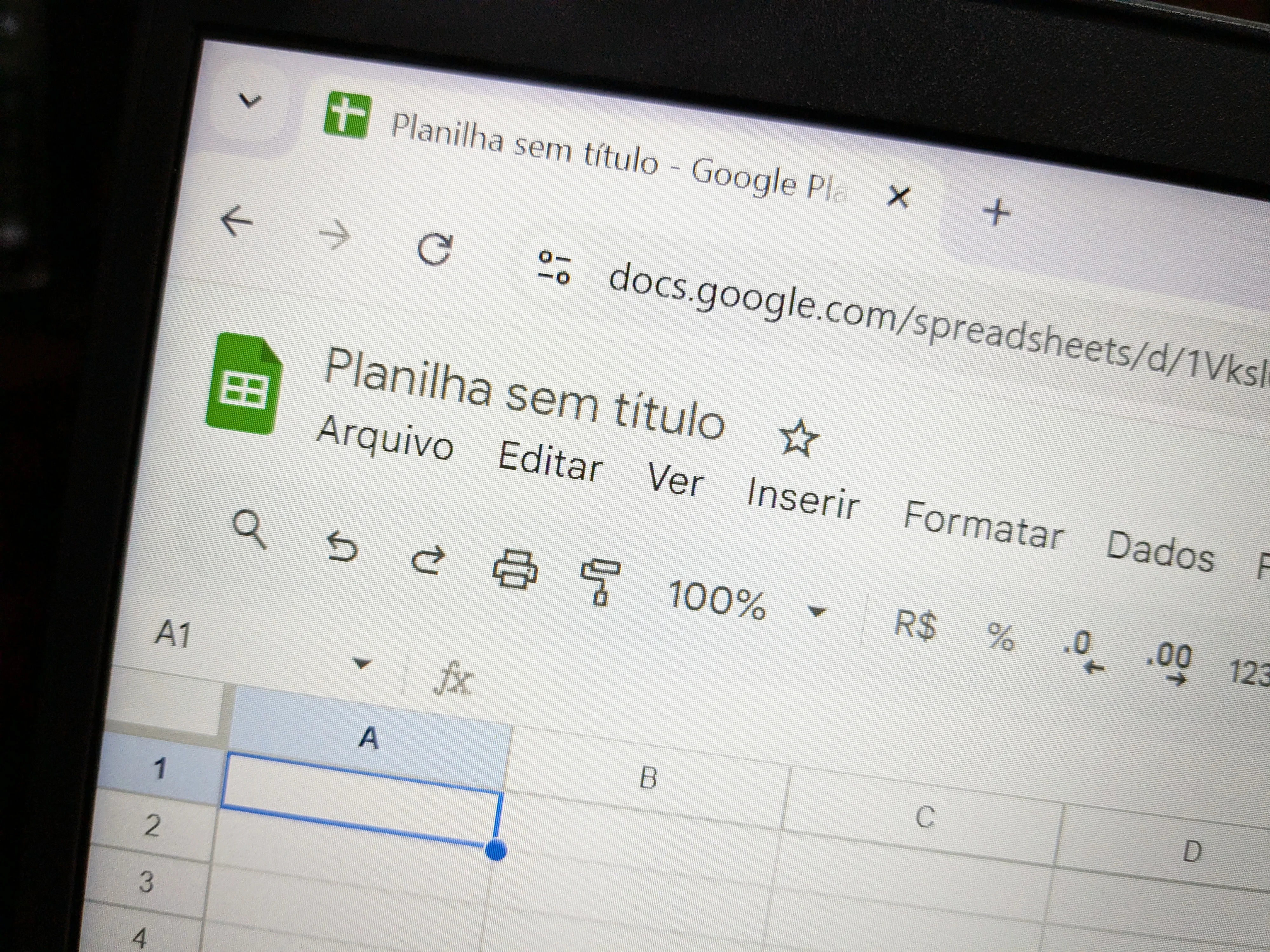 Editar informações da imagem Google Planilhas