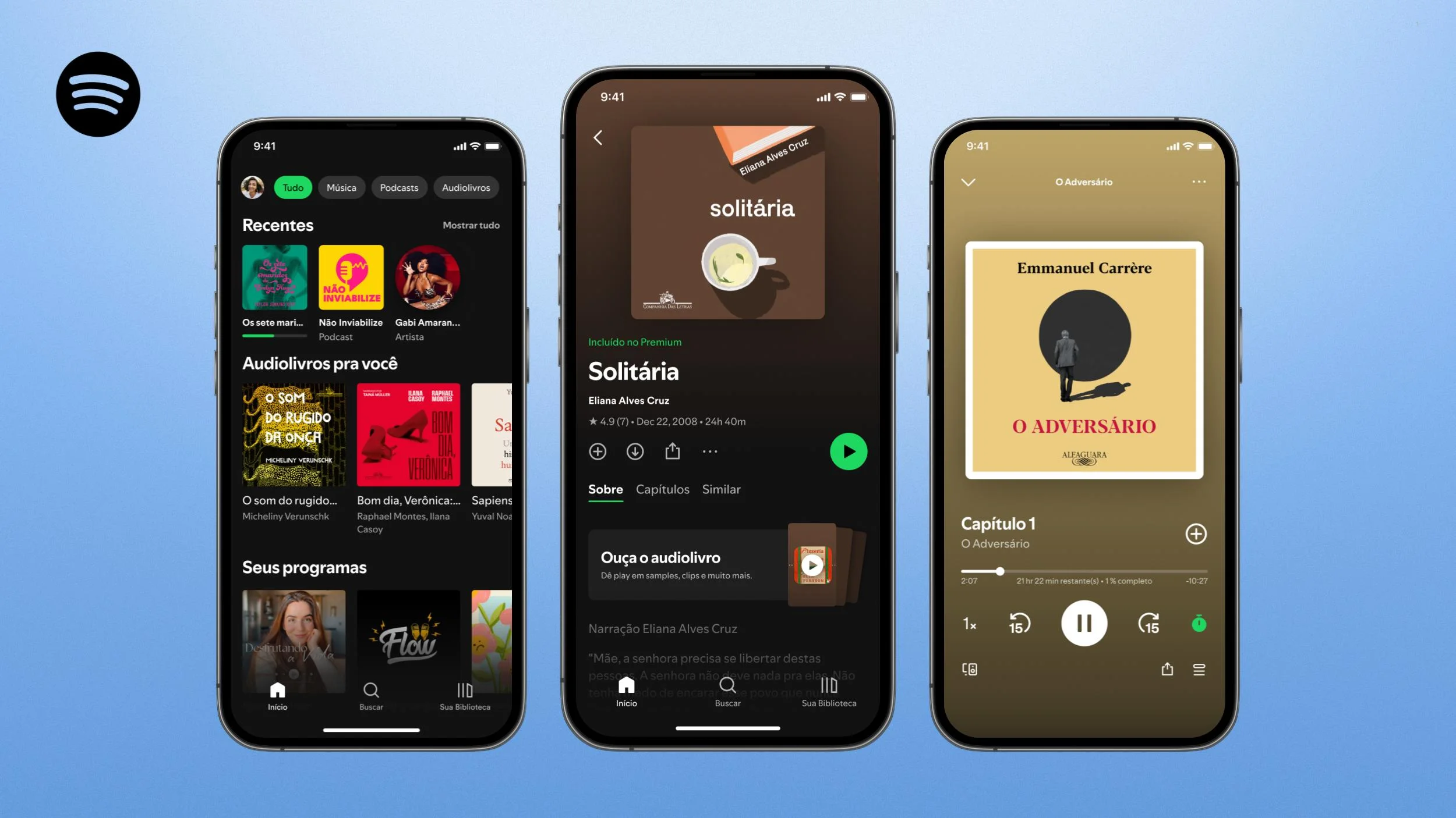 Editar informações da imagem Spotify audiolivros